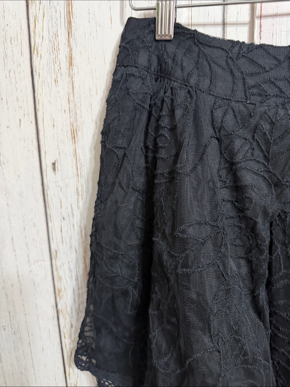 Free People Black Lace Mini Skirt - Picture 3 of 8